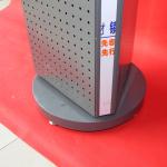 Metal Gray 1100mm Height 400mm Length Rotating Display Rack 3 Side