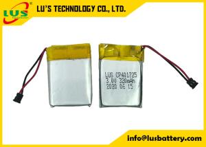 China Smart Card Lithium Ion Battery CP401725 3v 320mah Limno2 Material wholesale