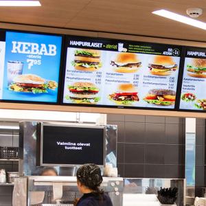 China 43&quot; Custom Indoor Digital Menu Boards Display FHD Lcd Restaurant Food wholesale