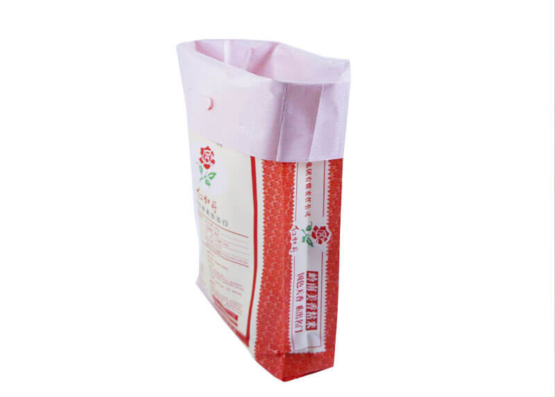Die Cut Handle Wheat Flour Packaging Bags Transparent Material Laminated