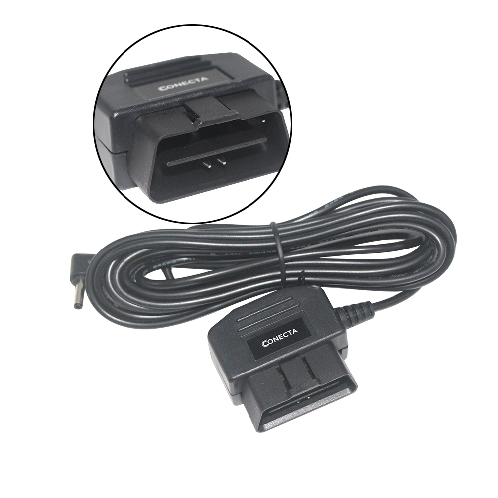 16 Pin OBD2 to DC5.5x2.1 Power Extension Cable 12-24V 50W