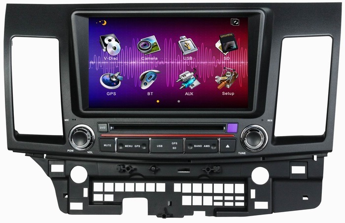 Car dual zone for Mitsubishi Lancer 2006-2012 with wheel steel control OCB-8062
