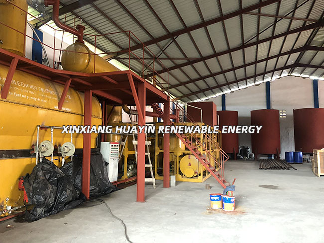 Small Scale Tyre Waste Oil Distillation Plant