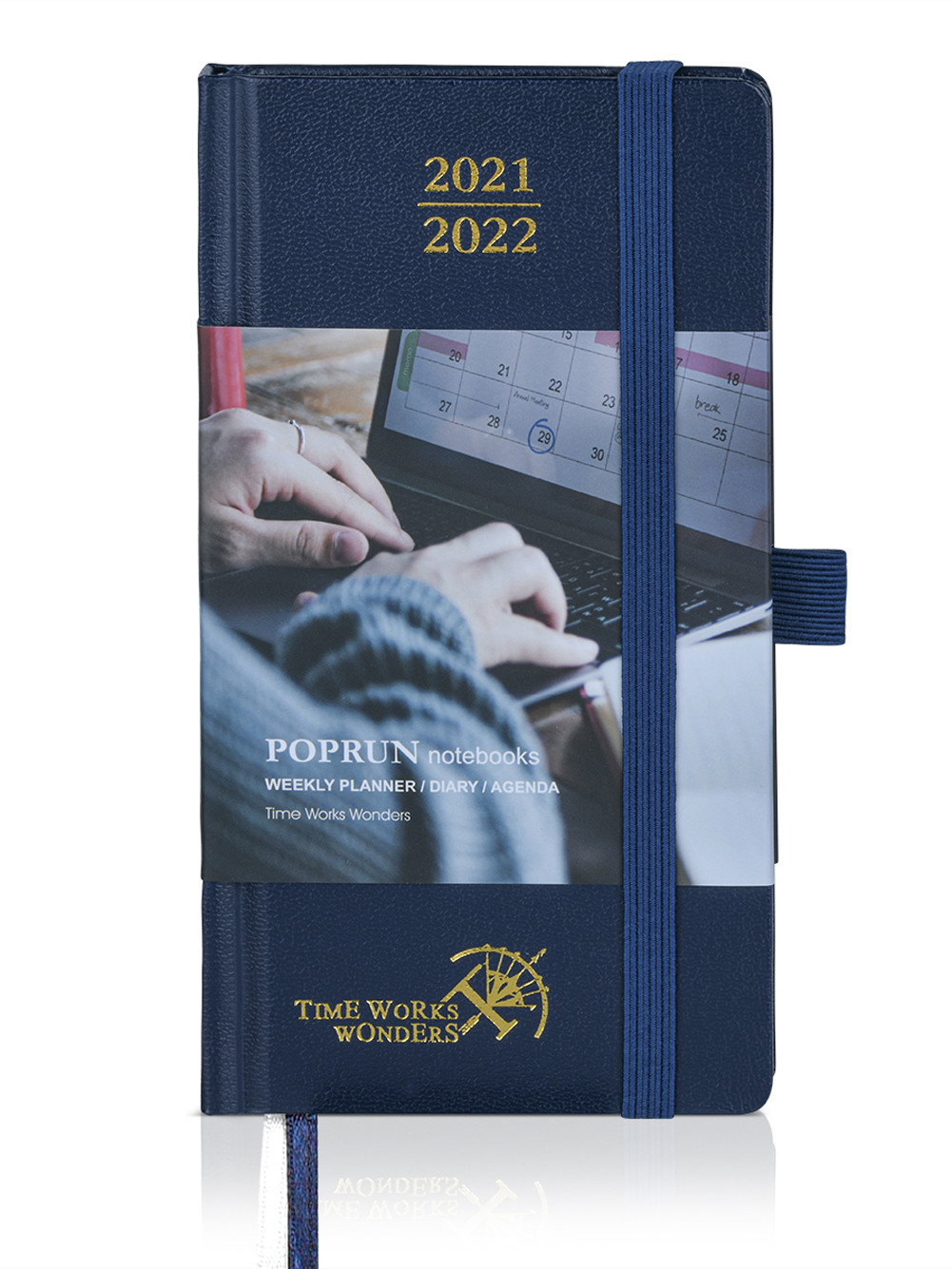 4.25'' X 6.75'' Student Weekly Calendar Planner Navy Blue PU Cover