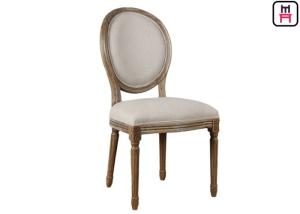 China Vintage Round Back Wedding Fabric Lether Wood Restaurant Chairs wholesale