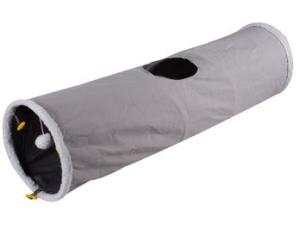 China Grey Collapsible Lambswool Peephole Outdoor Cat Tunnel wholesale