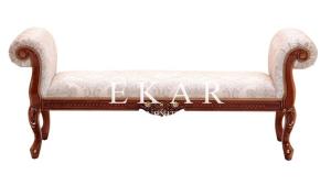 China Leather And Fabric Ottoman End Bed Bedroom Stool And Bench wholesale