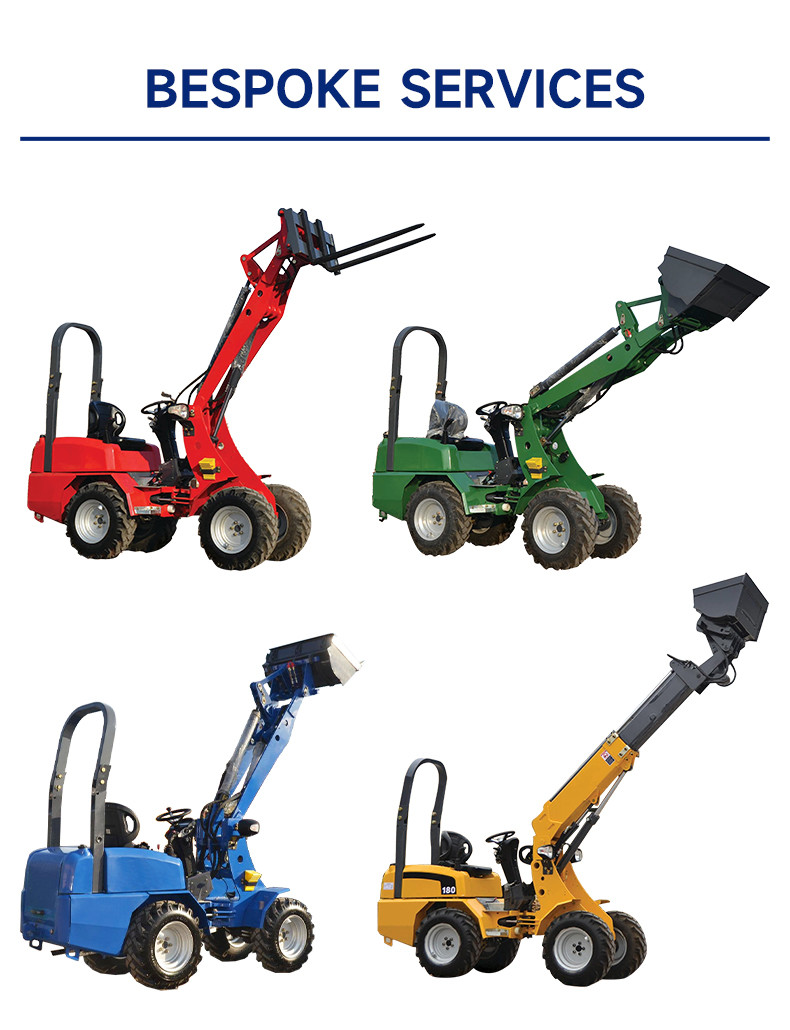 Hydrostatic Small Wheel Loader With 40l Hydraulic And Transmission System