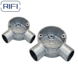 China RIFI HDG Angle Malleable Iron Box BS4568 Conduit Pipe Fittings wholesale