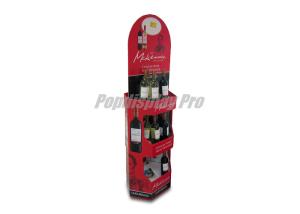 China Floor Standing Custom Cardboard Standee For 750ml Red Wine Holding wholesale