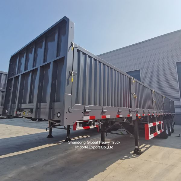 3 Axle Side Wall Semi Trailer with High Loading Capacity Corrosion Resistance and Customizable Side Wall for Heavy Cargo Transport
