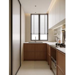 Melamine Modern Kitchen Cabinets Price Set For Apartment
