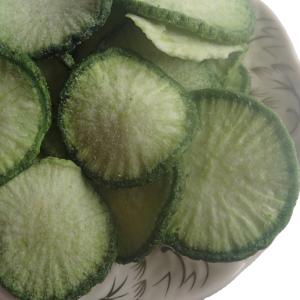 China Palm Oil Dried Fruits Vegetables Healthy Crispy Green Radish Chips wholesale