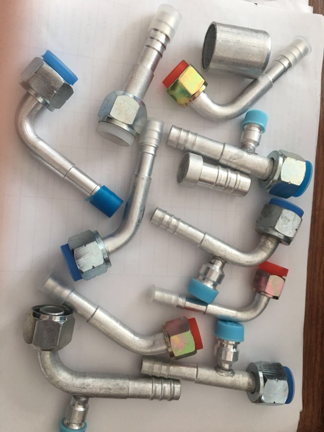 #6 #8 #10 #12 Straight Female O-Ring 7/8-14UNF Aluminium joint with iron cap auto air conditioning hose fitting