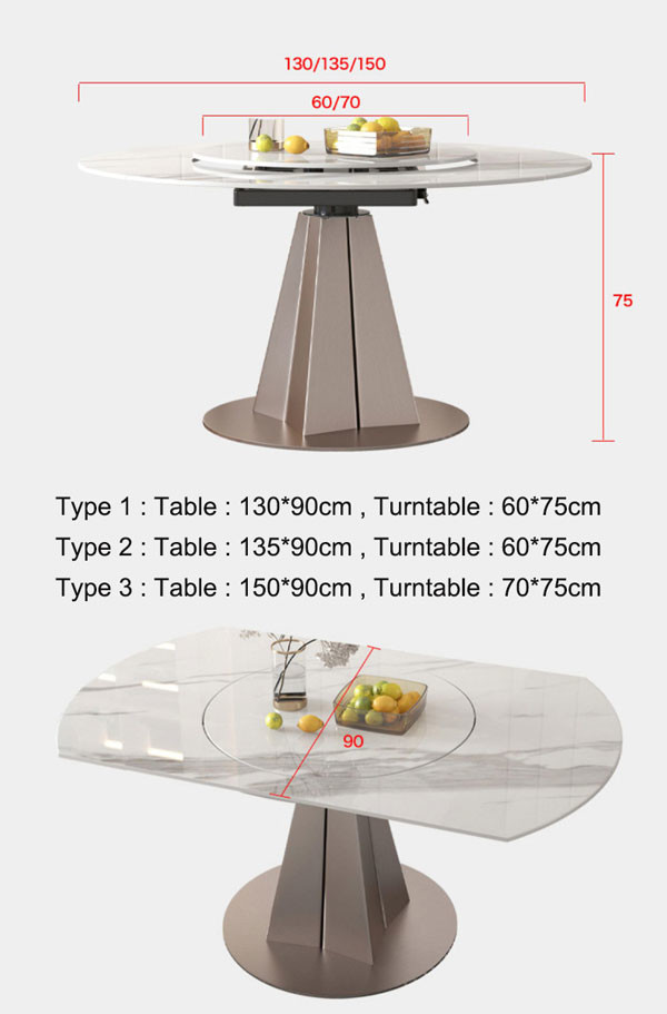 120cm 4 5 6 Seater White Round Extendable Dining Table And Chairs 4 To 6 Turntable Rotating