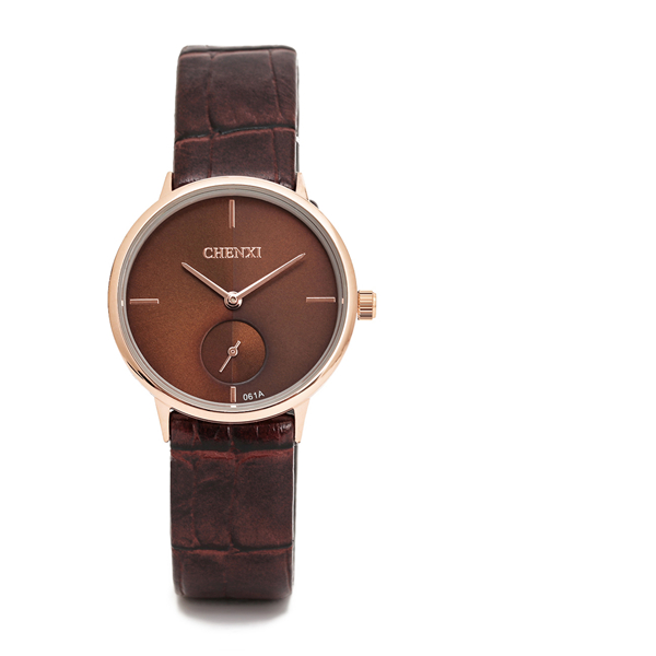 L016AG 2 Hands Big Dial Wristwatches Unisex Sport Watch Boy Girls' Love Gift Leather Watch