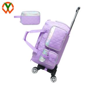 China Women' Fashion Duffle Bag With Wheels Overnight Bag Featuring Shoe Compartment For Travel wholesale