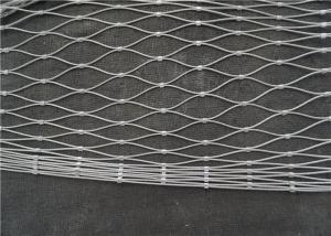 China Aisi Ss304 316 Stainless Steel Rope Mesh / Staircase Railing Flexible Woven Wire Mesh wholesale
