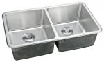 Brushed Stainless Steel Sink Bowl / Double Undermount Sink 750 X 400 MM X 150 MM