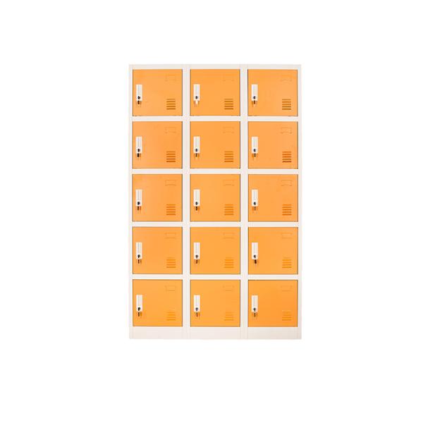 Gym Modern Metal Lockers Wardrobe Multi Functional Metal Storage Unit 15 Doors