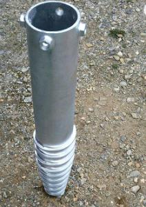 China Fixed Flange DIN 2615 Steel Ground Screw Earth Anchor Spiral Pile wholesale