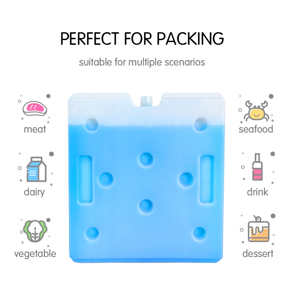 Phefon Plastic Ice Packs For Coolers HDPE Freezer Gel Packs For Food