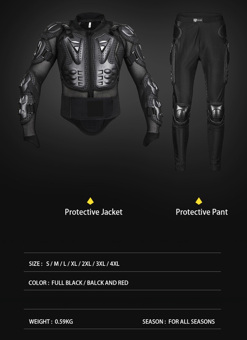 ISO9001 Certified Motorcycle Jacket and Pants with Customized Color Body Protection