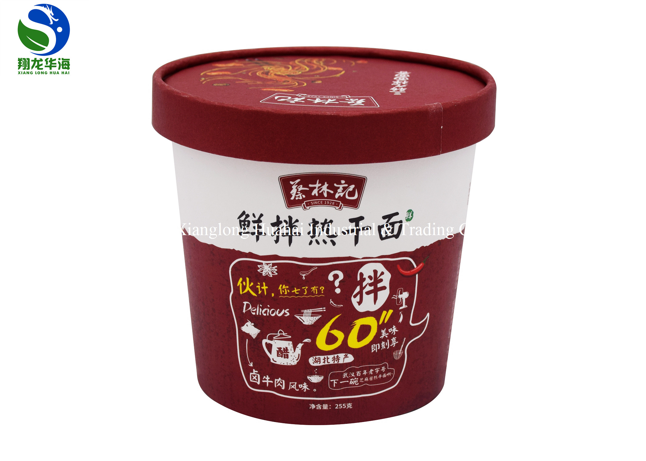 Large capacity take away custom printed white disposable food fried chicken wings paper bucket with lid