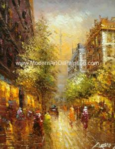 China Home Decoration Villas Bars Paris Oil Painting Without Frame wholesale
