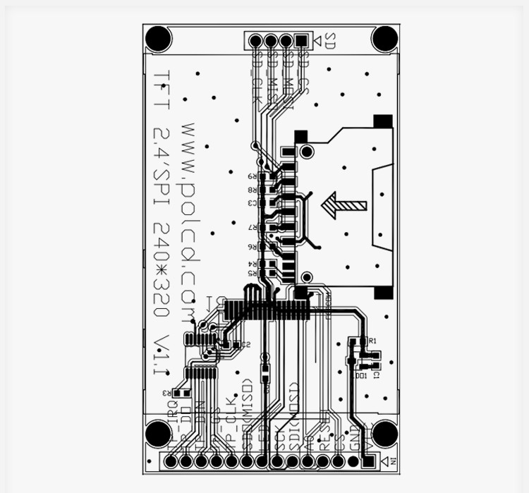 Polcd ST7789V2 Tft 2.4 Inch Display 240X320 Lcd Touch Screen Panel