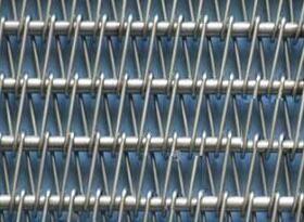 China Flat Round 5mm Stainless Steel Conveyor Belt Stable Structure wholesale