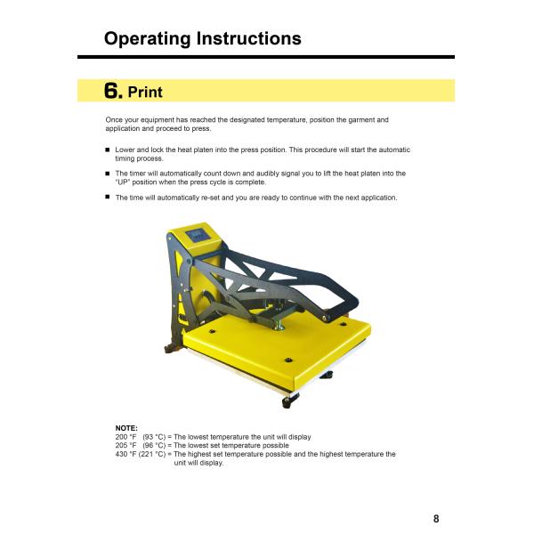 High Pressure Flat Heat Press Machine T Shirt Sublimation Printing Machine