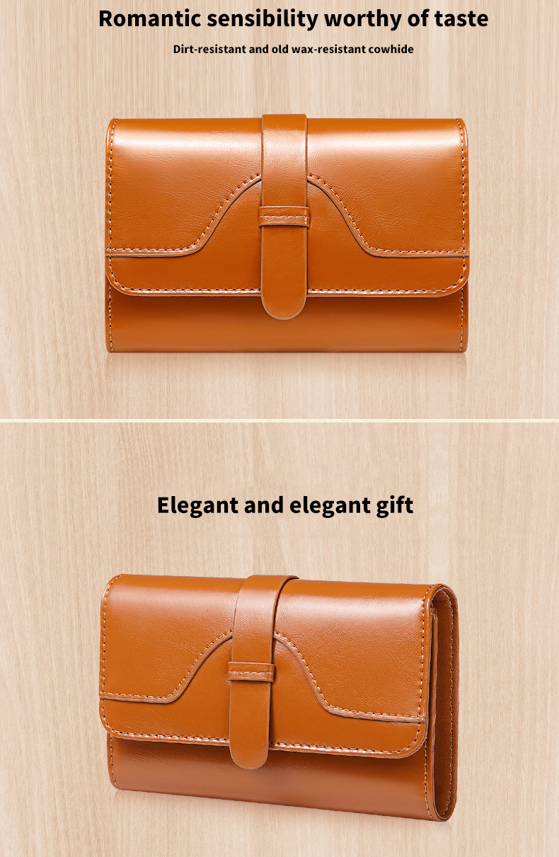 Women's Wallet Genuine Leather Clutch Money Bag Short Gender Women Vintage Card Holder