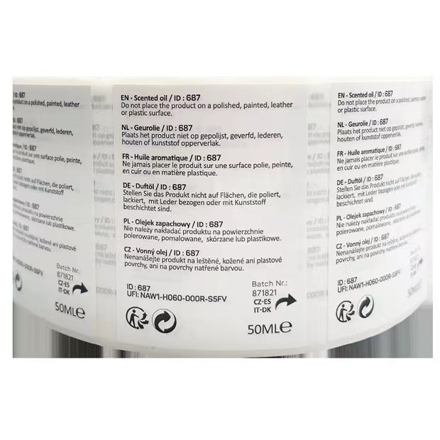 Vinyl Paper Seal Sticker Label Waterproof For Food Labelling Packaging