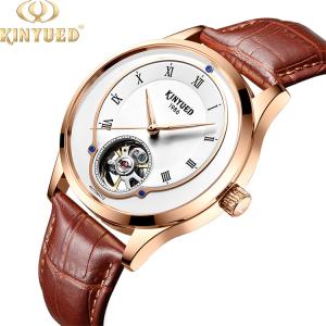 China Classic Mechanical Skeleton Watch Water Resistant Moonphase Automatic Watch wholesale