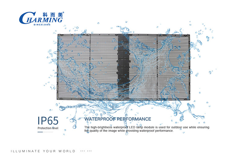 230W Outdoor Transparent LED Video Wall Screen IP65 Waterproof
