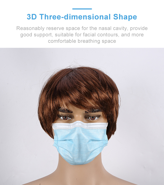 3 layer disposable face mask medical faces mask with earloops