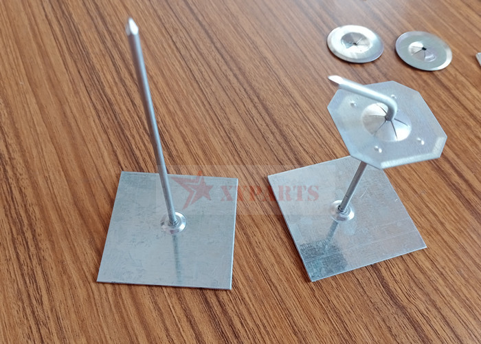3" Galvanized Steel Adhesive Base Insulation Pins For Fasten Insulation Materials