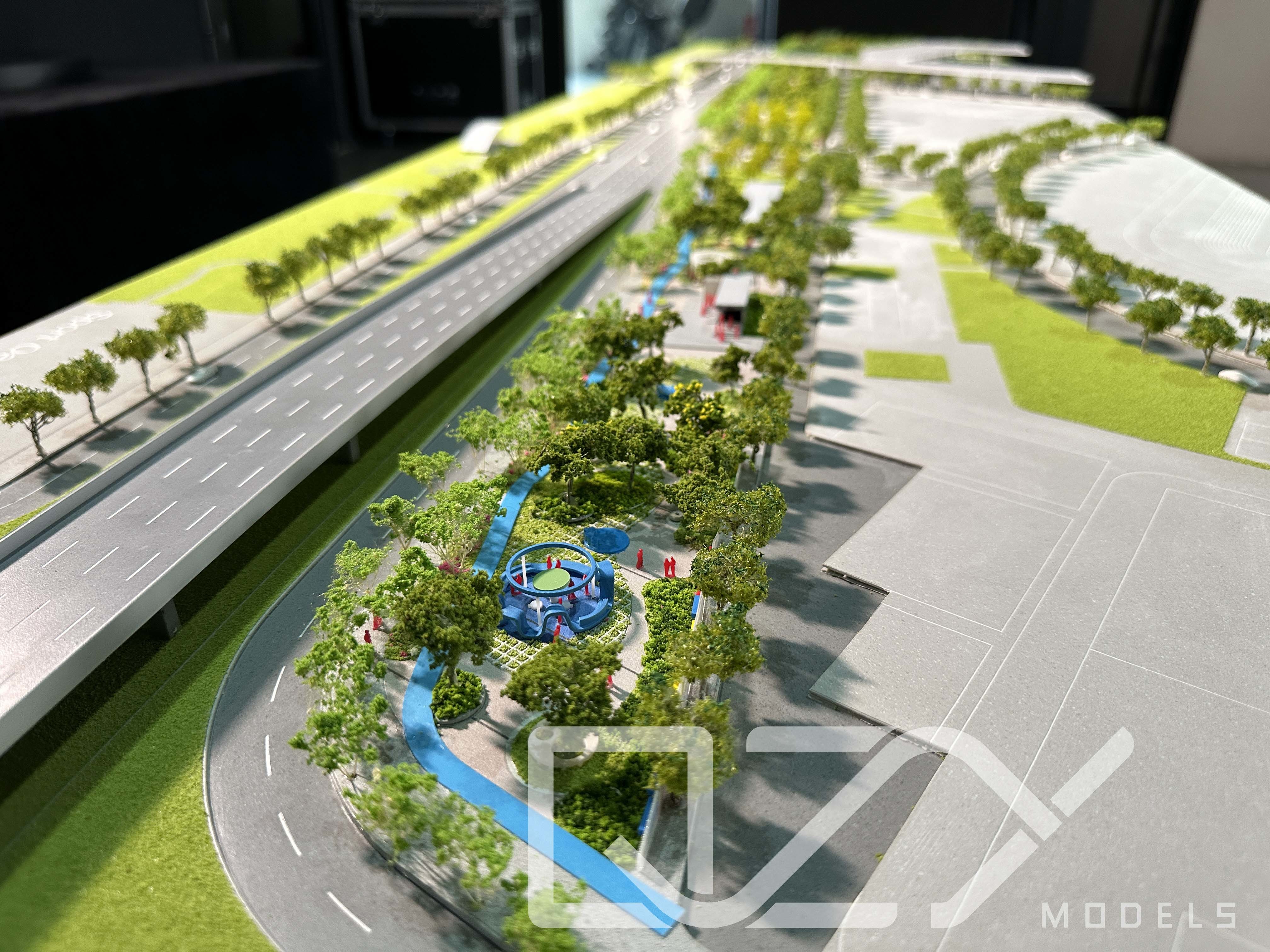 Sport Oasis L&B Landscape Models With Flower Tree Street Models Government project display