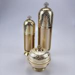 Acrylic Gold Crown Emulsion Bottle Cosmetic Packaging Bottle 50g 120g Luxury