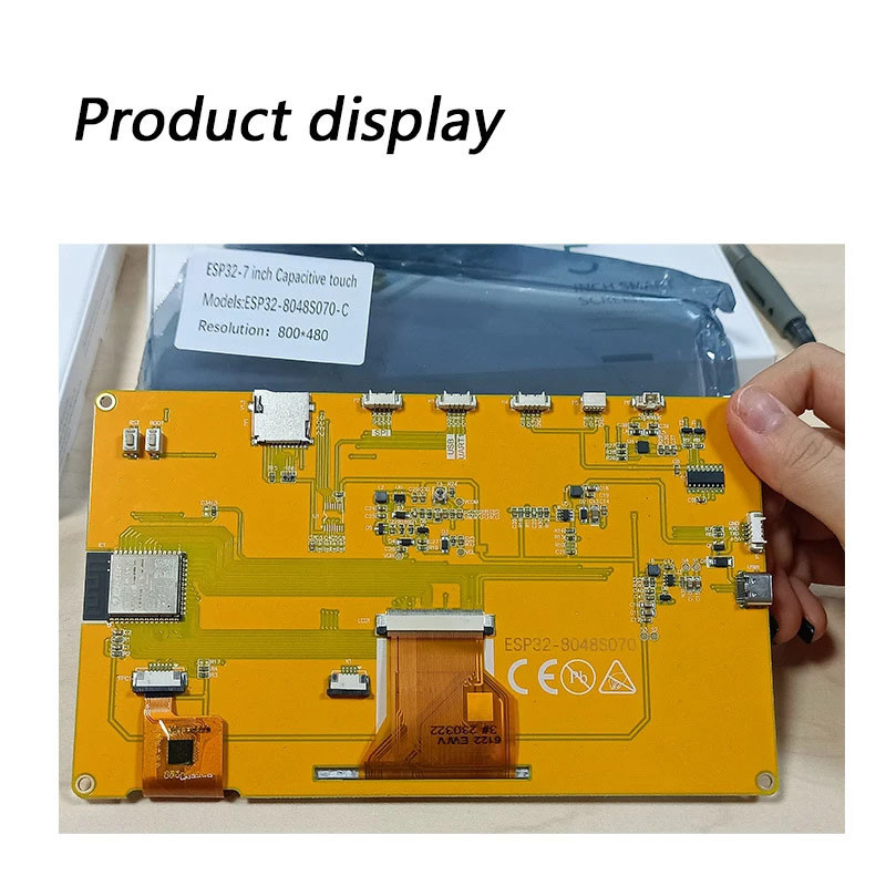 7 Inch ESP32 Graphic Display 300 nits Smart Screen Display 800x480
