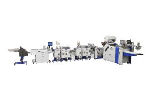 China 480/600mm Pharmaceutical Belt Driving Leaflet Folding Machine With Hot Melt Gluing wholesale