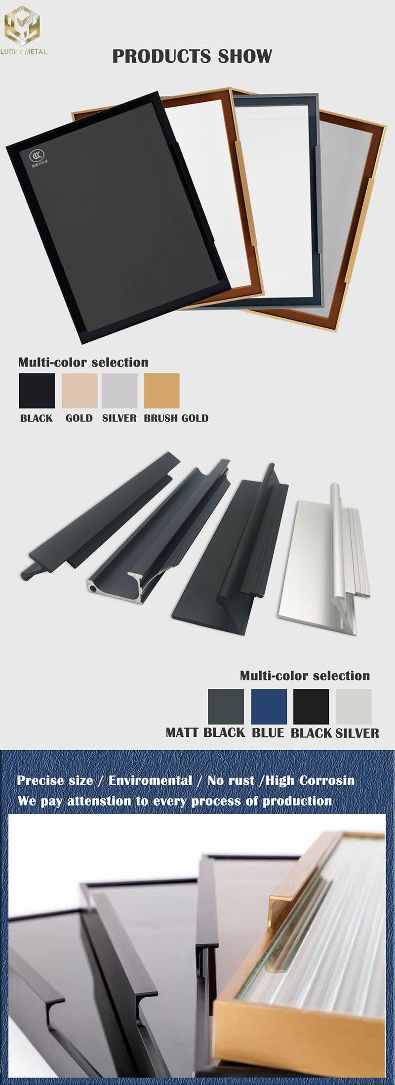 Modern Kitchen Cupboard Cabinet Door Handles Cabinet Drawer Aluminum Customized Handles