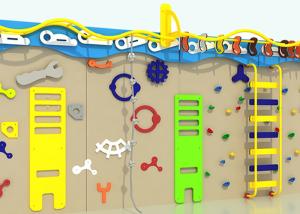 China Outdooor Wooden Climbing Wall Outdooor Indoor Preschool Playground Equipment wholesale