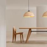 Nordic Simple Wabi-Sabi Style Led Droplights Living Room Bedroom Dome Pendant
