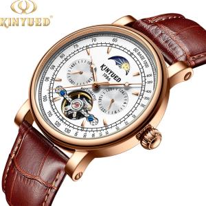 China Brand KINYUED Business men watches automatic watch custom logo water resistant watch wholesale