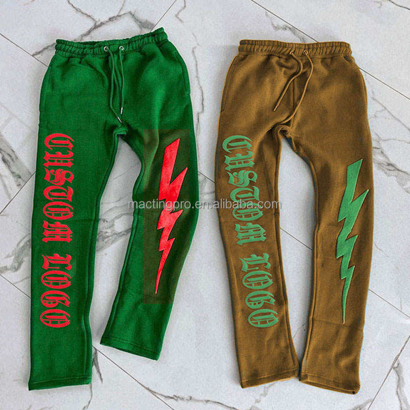 Knitted Men's Printed Fleece Baggy Track Pants for Lightweight Style and Comfort