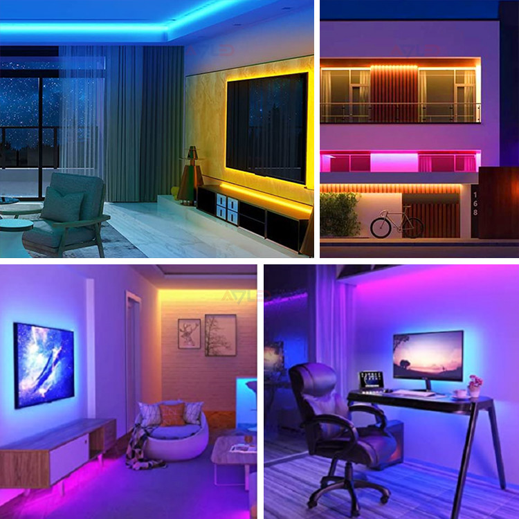 Wifi COB Led Strip Lights 12mm DC24V 840RGB CCT LED Tape Light