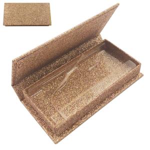 China Glossy Finish Custom Magnet Flip Rigid Packaging Boxes Eyelash Cosmetics Box With Ribbon wholesale