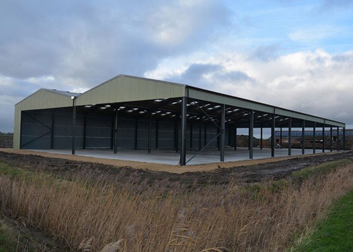 Sandwich Wall Panel Prefabricated Steel Structure Warehouse/Factory Double Span Steel Building